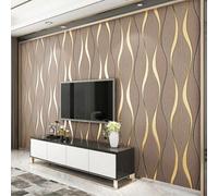 Shein 1 Rollo de papel tapiz con patrón de olas de agua 3D, sin olor, con tecnología de estampado en relieve, perfecto para actualizar la decoración interio