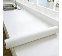 Shein 1 Rollo de papel tapiz de vinilo removible y reutilizable de unicolor - Textura mate, papel de contacto, adecuado para decoración del hogar, renovació
