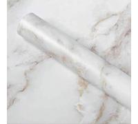 Shein 1 rollo de pegatinas decorativas de pared para la cocina, papel tapiz autoadhesivo de vinilo con efecto de mármol, papel tapiz impermeable y resistent
