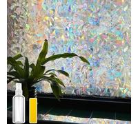 Shein 1 Rollo de película de ventana efecto vitral 3D, película de privacidad unidireccional anti-miradas indiscretas - 99% de reducción de calor y privacid