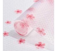 Shein 1 rollo de revestimiento de estantería de gabinete de cocina con patrón de sakura engrosado, alfombrilla de cajón sin adhesivo, revestimiento de gabin