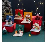 Shein 1 set/1 pieza Tarjetas de Navidad aleatorias - Tarjetas de felicitación conmovedoras para seres queridos, tarjetas de bendición con toque personal y e
