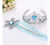 Shein 1 set/2 piezas Corona de princesa Frozen, diadema con copos de nieve y set de varita mágica para uso diario o festivales