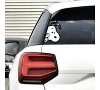 Shein 1 set/2 piezas Pegatinas de Snoopy de 18*11cm para arañazos en el Body, ventanas laterales, luneta trasera, advertencia reflectante, decoración de veh