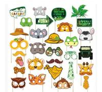 Shein 1 Set/3 Sets /5 Sets Divertidos y creativos, Accesorios de fotos de animales de la selva para sostener en la mano - Perfectos para agregar un toque fe