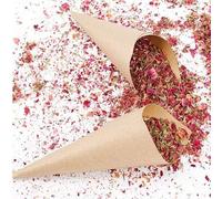Shein 1 Set (30 piezas) / 1 Set = 60 piezas (30 piezas de papel kraft con forma de hoja, 30 piezas de papel kraft blanco) - Conos de papel kraft, conos de p