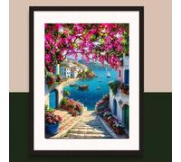 Shein 1 Set 30x40cm/11.8x15.7 Pulgadas Kit de Pintura de Diamantes DIY, sin marco, Hermoso Paisaje, Colores Mixtos, Tema de Paisaje, Todas las Estaciones, A