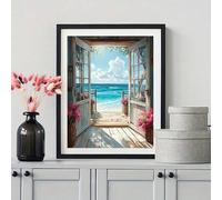 Shein 1 Set 30x40cm/11.8x15.7 Pulgadas Kit de Pintura de Diamantes DIY, sin marco, hermoso paisaje, colores mixtos, tema de paisaje, todas las estaciones, a