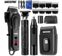 Shein 1 Set/4 piezas Kit de aseo para hombres WEEME, Cortadora de cabello, Recortadora de vello de nariz y orejas, Recortadora de barba, Recortadora multius