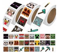 Shein 1 Set/500 piezas Pegatinas con temática de Minecraft, materiales de manual divertidos y abstractos, pegatinas decorativas DIY, pegatinas de sellado