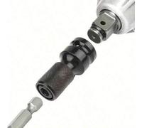 Shein 1 Set Adaptador de llave de liberación rápida - Convertidor de 1/2" cuadrado a 1/4" hexagonal con junta tórica y pasador, adecuado para proyectos DIY