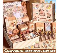 Shein 1 Set Básico/Deluxe/Premium de artículos de papelería con temática de Capibara, regalo de Navidad, recompensa de estudio, regalo de cumpleaños, regalo