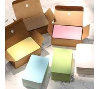Shein 1 set de 100 tarjetas con palabras de color por caja, tarjetas pequeñas en blanco, tarjetas duras de papel, tarjetas postales, marcadores, mensajes, t