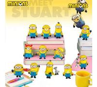 Shein 1 Set de 12 Figuras Miniatura de Personajes, Formas de Dibujos Animados Lindos, Adecuados para Decoraciones de Boda Cálida, Decoraciones de Automóvil