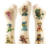 Shein 1 Set de 20 Pegatinas de Tatuajes Temporales DIY de Paw Patrol, Pegatinas de Arte Corporal Impermeables, Pegatinas de Personajes de Dibujos Animados L