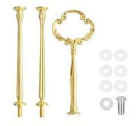 Shein 1 set de 3 niveles de soporte para tartas en forma de fortuna dorado, estantería para exhibir pasteles, soporte para magdalenas, apto para stands de t