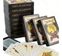 Shein 1 Set de 40 piezas de Naipes Españoles 100% de Plástico, Tamaño 15,75 cm x 24,13 cm. Estos naipes de plástico son aptos para reuniones familiares, ent