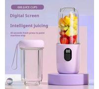Shein 1 Set de 500ml 1500mAh Licuadora recargable para frutas, incluye 1 base, 1 tapa de vaso, 1 vaso, de gran capacidad, exprimidor multifuncional, batidor