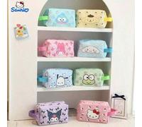 Shein 1 Set de [Autorizado] Estuche de lápices grande de 9 capas de Sanrio - Con diseños lindos de Kuromi y Melody, bolsa de almacenamiento de útiles escola