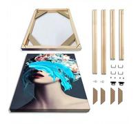 Shein 1 Set de Bastidor de Lienzo de Madera Maciza para Marco de Fotos que se Ajusta a Pinturas al Óleo, Afiches o Instalación de Objetos Rectangulares, Tir