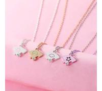 Shein 1 Set de Colgante de Collar de Mejor Amigo con Diseños de Sol, Luna, Estrella y Nube, Juego de Joyas para Niños