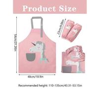 Shein 1 Set de delantal personalizado y lindo para niños - Se puede bordar el nombre del niño | Regalo único de hito de crecimiento para pequeños chefs y ar