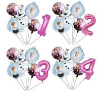 Shein 1 Set de Globos de Aluminio de Elsa de Disney Frozen para Fiesta de Cumpleaños de Niñas, Decoración con Globos de Helio, Decoraciones para Fiestas, De