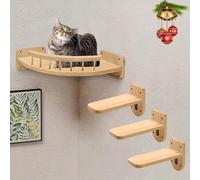 Shein 1 Set de Marco de Escalada y Percha para Gatos Montado en la Pared, Incluye 1 Árbol de Gato en Esquina, 3 Escalones para Gatos, Estantes de Pared Esta