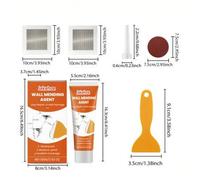 Shein 1 Set de pasta reparadora de pared, para reparar agujeros de clavos, grietas, agujeros de pared, pasta reparadora de pared blanca, masilla para uso do