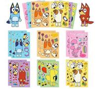 Shein 1 Set de Pegatinas de Rompecabezas del Perro dibujos animados Bluey, Divertidas Pegatinas de Rompecabezas de Animales Hechas a Mano, Pegatinas Educati