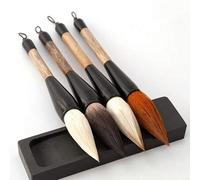 Shein 1 Set de Pincel grande de pelo de lobo, Pincel grande de garra y Pincel grande de pelo de oveja para práctica de pintura y caligrafía china, emparejad