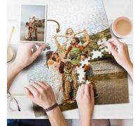 Shein 1 set de puzzle personalizable con foto, que admite personalización de foto, texto/fuente/color, adecuado para cualquier imagen como mascotas, familia