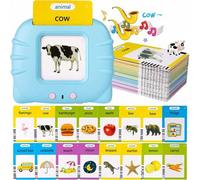 Shein 1 Set de Tarjetas Didácticas Parlantes - Juguetes de Educación Temprana, Máquina de Lectura y Aprendizaje de Inglés con 224 Palabras para Niños Pequeñ