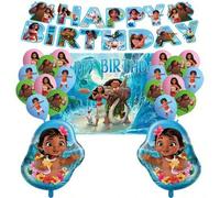 Shein 1 Set Decoración de guirnalda de globos con tema de aventura valiente en el océano para fiesta de cumpleaños, incluye globos de papel de aluminio con