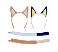 Shein 1 Set Diadema con orejas de oveja de Bluey para cumpleaños, accesorios para el cabello de disfraz de Halloween, diadema de plástico duro y cola para a