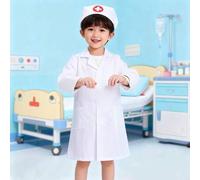 Shein 1 Set Disfraz de médico para niños, Traje de experiencia profesional para niños y niñas de jardín de infantes, Juego de roles familiares, Interacción