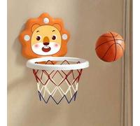 Shein 1 Set Juego de Baloncesto de Animales de Dibujos Animados para Niños, Juguete de Baloncesto Deportivo que Incluye Minibalón de Baloncesto y Bomba de A