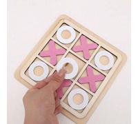 Shein 1 Set Juego de Tres en Raya de Madera, Juego de Interacción y Castigo para Fiestas