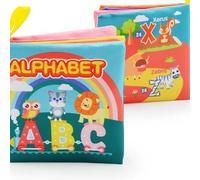 Shein 1 Set Libro de tela suave con alfabeto ABC-Z para bebés, relleno para calcetín navideño, regalo para niños, libros para bebés, libros, juguetes para b