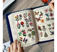 Shein 1 Set Libro guía para principiantes de bordado y costura, Libro de costura creativa para adultos, Libro de patrones de costura DIY, Kit de bordado y c