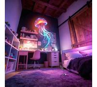 Shein 1 Set Luz Nocturna Portátil USB con Proyección de Vida Marina Soñadora, Luz Nocturna Decorativa de Atmósfera LED, Proyector LED Giratorio 360°, Diapos
