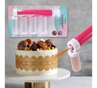 Shein 1 Set Pistola de rociado manual para decorar pasteles, Herramienta de decoración de rociado de masa para hornear DIY, Kit de pistola de rociado para p
