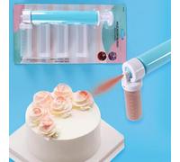 Shein 1 Set Pistola de rociado manual para decorar pasteles, Herramienta de decoración de rociado de masa para hornear DIY, Kit de pistola de rociado para p