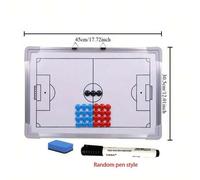 Shein 1 Set Pizarra Táctica Magnética de Aleación de Aluminio para Fútbol, Pizarra Blanca Montada en la Pared para Entrenamiento y Estrategia de Partidos de