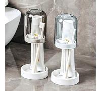 Shein 1 Set Soporte multifuncional de plástico para cepillo de dientes y pasta de dientes con tapa antipolvo y orificio de drenaje, vaso de enjuague a prueb