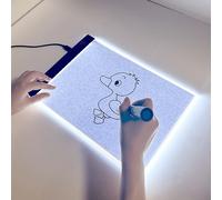 Shein 1 Set Tablero de Dibujo LED, Brillo Ajustable a 3 Niveles, Tableta de Dibujo, Caja de Luz, Ayuda Educativa de Aprendizaje