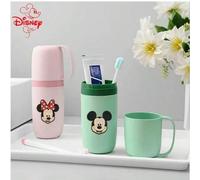 Shein 1 Soporte multifuncional para cepillo de dientes de Disney Mickey y Minnie, organizador de viaje portátil sin formaldehÃdo para cepillo de dientes c
