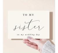 Shein 1 tarjeta "A mi hermana en mi día de boda", tarjeta de boda "A mis mejores amigos en nuestro día de boda", "A mi grupo de boda", tarjeta del día de la