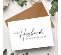 Shein 1 Tarjeta de felicitación romántica para esposa/esposo - Celebra sinceramente a tu alma gemela en tu día especial, 5*7in - Con sobre