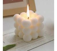 Shein 1 Vela de burbuja, Hermosa vela de burbuja Bliss - Cera decorativa, aromaterapia, pastelería nórdica linda, gran vela decorativa con forma para decora